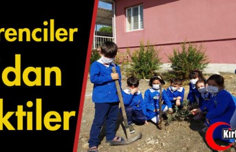 KIRKAĞAÇ'TA ÖĞRENCİLER FİDAN DİKTİLER