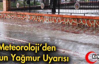 METEOROLOJİ'DEN KUVVETLİ YAĞIŞ UYARISI