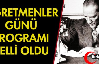 24 KASIM ÖĞRETMENLER GÜNÜ PROGRAMI BELLİ OLDU