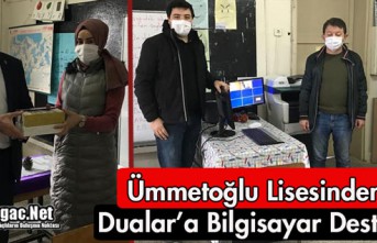 ÜMMETOĞLU LİSESİNDEN DUALAR'A BİLGİSAYAR...