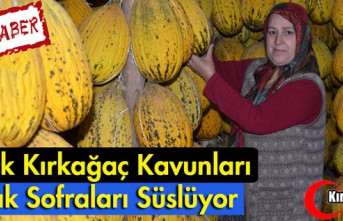 YAZLIK KIRKAĞAÇ KAVUNLARI KIŞ SOFRALARINI SÜSLÜYOR(ÖZEL HABER)