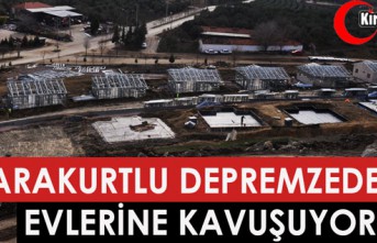 KARAKURTLU DEPREMZEDELER EVLERİNE KAVUŞUYOR