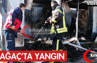 KIRKAĞAÇ'TA KORKUTAN YANGIN