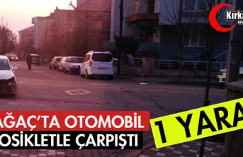 KIRKAĞAÇ'TA OTOMOBİL, MOTOSİKLETLE ÇARPIŞTI