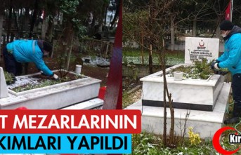 ŞEHİT MEZARLARININ BAKIMLARI YAPILDI