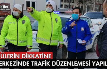 İLÇE MERKEZİNE TRAFİK DÜZENLEMESİ YAPILDI