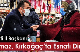 İYİ PARTİLİ ERYILMAZ KIRKAĞAÇ'TA ESNAFI DİNLEDİ