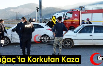 KIRKAĞAÇ’TA KORKUTAN KAZA