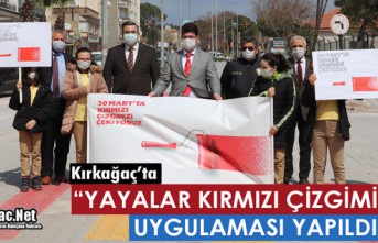 KIRKAĞAÇ’TA “YAYALAR KIRMIZI ÇİZGİMİZDİR” UYGULAMASI YAPILDI