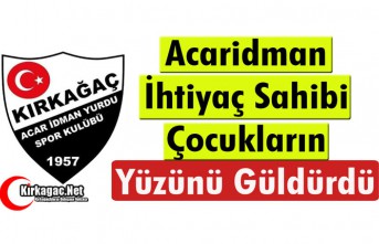 ACARİDMANSPOR ÇOCUKLARIN YÜZÜNÜ GÜLDÜRDÜ