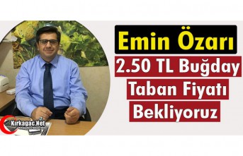 ÖZARI “2.50 TL TABAN FİYAT BEKLİYORUZ”