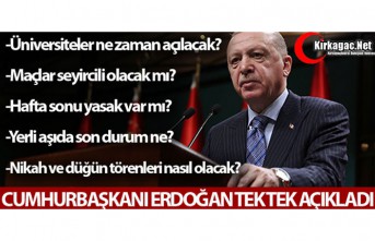 İŞTE ALINAN NORMALLEŞME KARARLARI