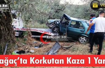 KIRKAĞAÇ’TA KORKUTAN KAZA 1 YARALI