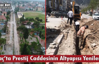 KIRKAĞAÇ’TA PRESTİJ CADDESİNİN ALTYAPISI YENİLENDİ