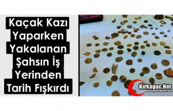 Kaçak Kazı Yaparken Yakalanan Şahsın İş Yerinden Tarih Fışkırdı