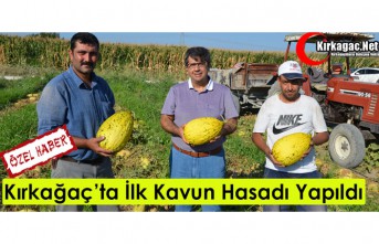 KIRKAĞAÇ KAVUNUNDA İLK HASAT YAPILDI(ÖZEL HABER)