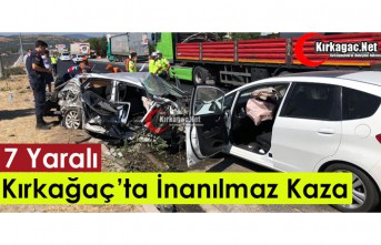 KIRKAĞAÇ’TA İNANILMAZ KAZA 7 YARALI