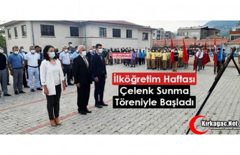 İLKÖĞRETİM HAFTASI ÇELENK SUNMA TÖRENİYLE BAŞLADI