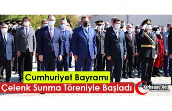 CUMHURİYET BAYRAMI ÇELENK SUNMA TÖRENİYLE BAŞLADI...