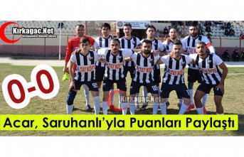 ACAR, SARUHANLI’YLA PUANLARI PAYLAŞTI 0-0