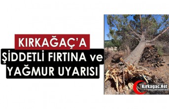 KIRKAĞAÇ’A ŞİDDETLİ FIRTINA ve YAĞMUR UYARISI