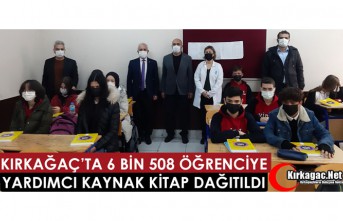 KIRKAĞAÇ’TA  6 BİN 508 ÖĞRENCİYE YARDIMCI KAYNAK KİTAP DAĞITILDI