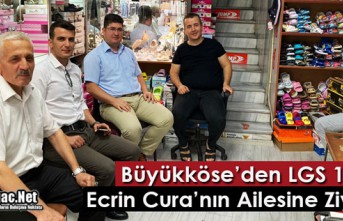 BÜYÜKKÖSE’DEN LGS 1.Sİ ECRİN CURA’NIN AİLESİNE...