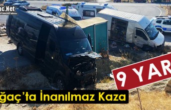 KIRKAĞAÇ’TA İNANILMAZ KAZA 9 YARALI