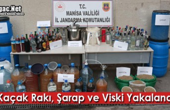 1 TON KAÇAK RAKI, ŞARAP ve VİSKİ YAKALANDI