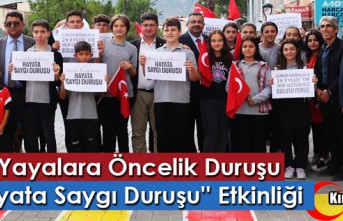 KIRKAĞAÇ’TA “YAYALARA ÖNCELİK DURUŞU, HAYATA SAYGI DURUŞU” ETKİNLİĞİ