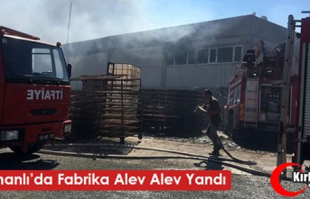 SÜLEYMANLI’DA BİR FABRİKA ALEV ALEV YANDI