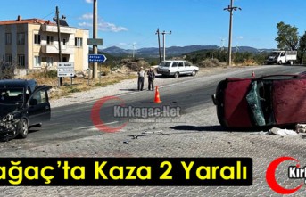 KIRKAĞAÇ'TA KAZA 2 YARALI