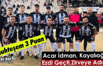 ACAR, KAYALIOĞLU’NU EZDİ GEÇTİ, ZİRVEYE ADIM ATTI 2-1