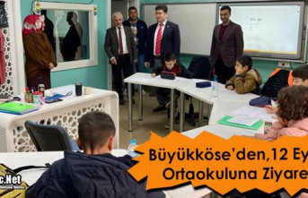 BÜYÜKKÖSE’DEN 12 EYLÜL ORTAOKULU’NA ZİYARET