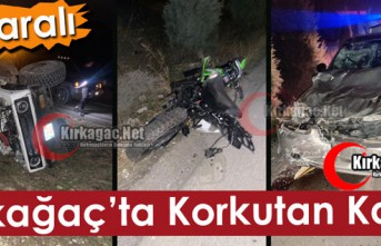 KIRKAĞAÇ’TA KORKUTAN KAZA 2 YARALI