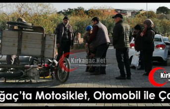 KIRKAĞAÇ’TA OTOMOBİL, MOTOSİKLETLE ÇARPIŞTI...