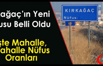 İŞTE KIRKAĞAÇ’IN YENİ NÜFUS ORANI