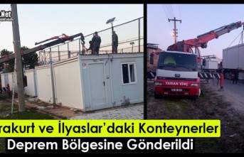 KARAKURT ve İLYASLAR’DAKİ KONTEYNERLER DEPREM...