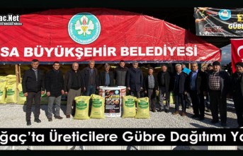 KIRKAĞAÇ’TA ÜRETİCİLERE GÜBRE DAĞITIMI YAPILDI