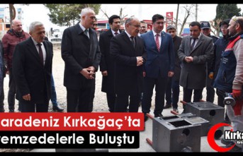 VALİ KARADENİZ, KIRKAĞAÇ’TA DEPREMZEDELERLE BULUŞTU