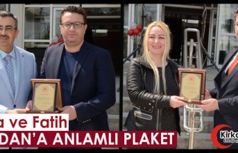 FEYZA ve FATİH CANDAN’A ANLAMLI PLAKET