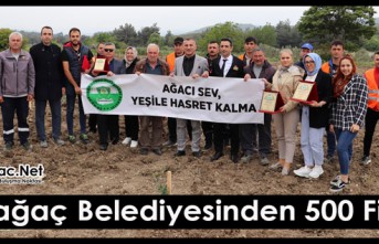 KIRKAĞAÇ BELEDİYESİ'NDEN 500 FİDAN 