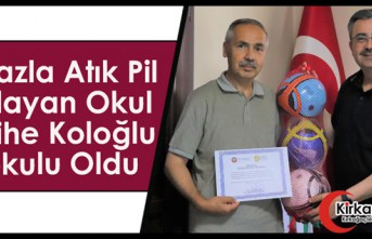 EN FAZLA ATIK PİL TOPLAYAN OKUL NEZİHE KOLOĞLU İLKOKULU OLDU