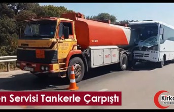 MADEN SERVİSİ TANKERLE ÇARPIŞTI