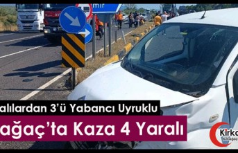 KIRKAĞAÇ’TA KAZA.. 3’Ü YABANCI UYRUKLU 4 KİŞİ...