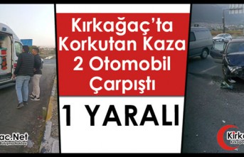 KIRKAĞAÇ’TA KORKUTAN KAZA  1 YARALI