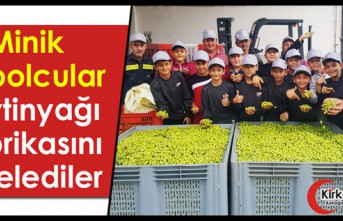 MİNİK FUTBOLCULAR ZEYTİNYAĞI FABRİKASINI İNCELEDİLER