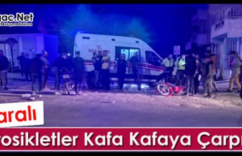 MOTOSİKLETLER KAFA KAFAYA ÇARPIŞTI 4 YARALI