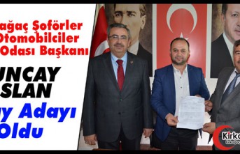 ŞOFÖRLER VE OTOMOBİLCİLER ODASI BAŞKANI ASLAN ADAY ADAYI OLDU