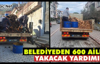 BELEDİYEDEN  600 AİLEYE YAKACAK YARDIMI